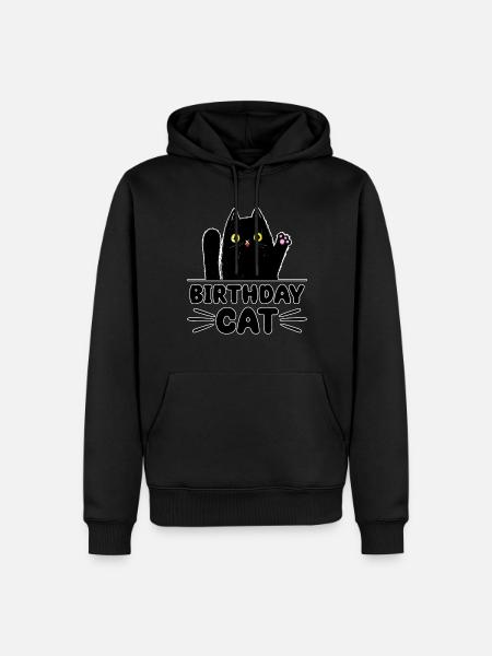 Birthday Cat Lover Funny Kitty - Men’s Premium Organic Hoodie - black