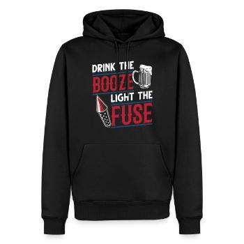 USA Bierliebhaber 4. Juli Feuerwerksdirektor - Männer Premium Bio Hoodie - Schwarz - Vorne - Nico (187cm)