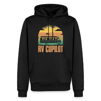 RV Copilot Wohnmobil Geschenk - Männer Premium Bio Hoodie - Schwarz - Vorne - Nico (187cm)