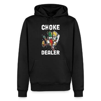 Choke Dealer Jiu Jitsu Cadeau - Sweat à capuche Premium bio Homme - noir - Devant - Nico (187cm)