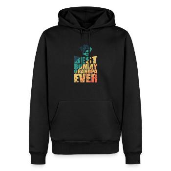 Best Rummy Grandpa ever Kartenspiel Romme - Männer Premium Bio Hoodie - Schwarz - Vorne - Nico (187cm)