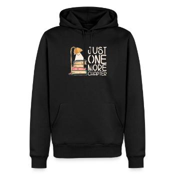 Nur Noch Ein Kapitel Für Buchliebhaber - Männer Premium Bio Hoodie - Schwarz - Vorne - Nico (187cm)