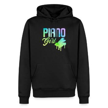 Lustiges Klavierspieler Klavier Piano Pianist - Männer Premium Bio Hoodie - Schwarz - Vorne - Nico (187cm)