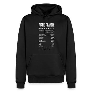 Lustiges Klavierspieler Klavier Piano Pianist - Männer Premium Bio Hoodie - Schwarz - Vorne - Nico (187cm)