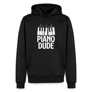 Lustiges Klavierspieler Klavier Piano Pianist - Männer Premium Bio Hoodie - Schwarz - Vorne - Nico (187cm)