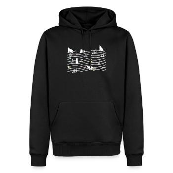 Lustiges Klavierspieler Klavier Piano Pianist - Männer Premium Bio Hoodie - Schwarz - Vorne - Nico (187cm)