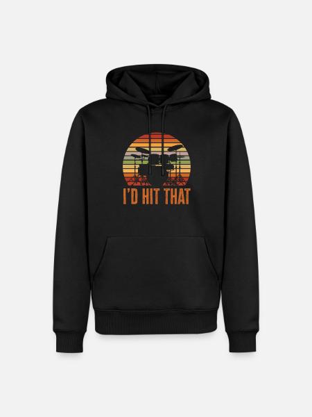 Drums Drummer Gift - Men’s Premium Organic Hoodie - black