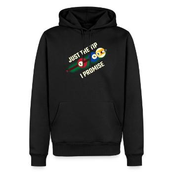 Just The Tip I Promise Billard Geschenk - Männer Premium Bio Hoodie - Schwarz - Vorne - Nico (187cm)