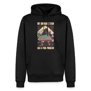 Problème de piscine Cadeau de billard - Sweat à capuche Premium bio Homme - noir - Devant - Nico (187cm)