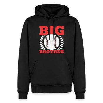 Baseball Big Brother Enfants Joueur de baseball - Sweat à capuche Premium bio Homme - noir - Devant - Nico (187cm)