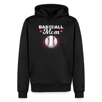 Baseball Mutter Frauen Baseball Mama - Männer Premium Bio Hoodie - Schwarz - Vorne - Nico (187cm)