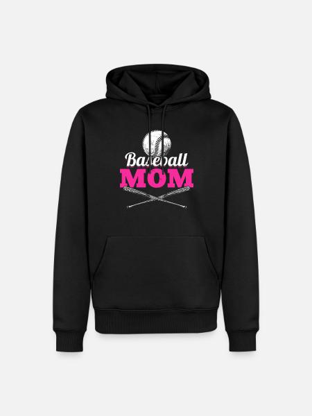 Baseball-Mutter Frauen Baseball-Fan - Männer Premium Bio Hoodie - Schwarz