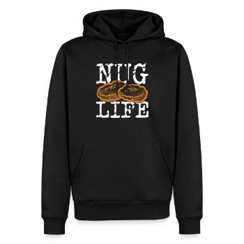 Nug Life Nugget Lover Chicken Nuggets Fast Food - Männer Premium Bio Hoodie - Schwarz - Vorne - Nico (187cm)