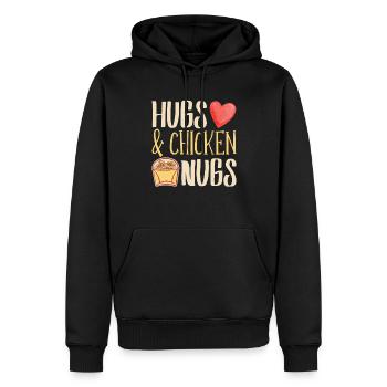 Umarmungen & Chicken Nugs Nugget Lover Chicken - Männer Premium Bio Hoodie - Schwarz - Vorne - Nico (187cm)