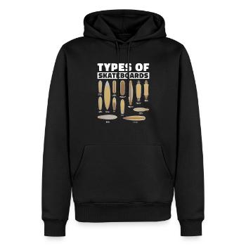 Types of Skateboards For Skateboarders - Men’s Premium Organic Hoodie - black - Front - Nico (187cm)