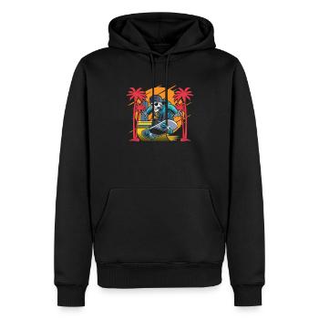 Skeleton Skater Für Skateboarder - Männer Premium Bio Hoodie - Schwarz - Vorne - Nico (187cm)