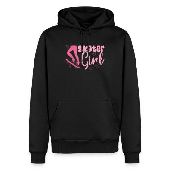 Skater girls pour skateboarders - Sweat à capuche Premium bio Homme - noir - Devant - Nico (187cm)