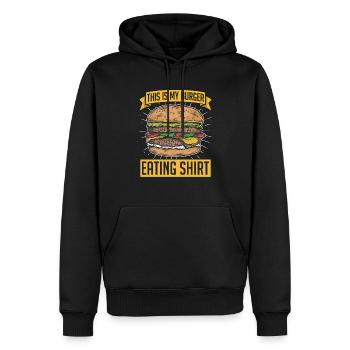 C’est mon burger, les vêtements pour les hamburgers - Sweat à capuche Premium bio Homme - noir - Devant - Nico (187cm)