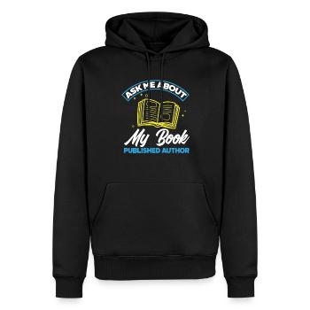 Auteur Auteur Drôle Auteur Cadeau - Sweat à capuche Premium bio Homme - noir - Devant - Nico (187cm)