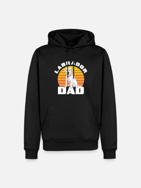 Labrador Dad Labrador Papa - Herre Premium økologisk hoodie - sort