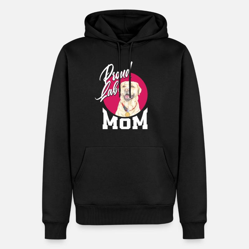 Fière Maman Labrador - Sweat à capuche Premium bio Homme - noir