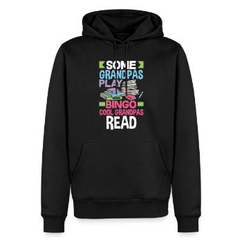 Bücherwurm Buchliebhaber Bibliothekar Geschenk - Männer Premium Bio Hoodie - Schwarz - Vorne - Nico (187cm)