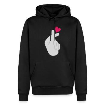 K-Pop K-Drama Musique pop coréenne - Sweat à capuche Premium bio Homme - noir - Devant - Nico (187cm)
