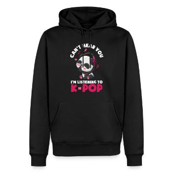 K-Pop K-Drama Musique pop coréenne - Sweat à capuche Premium bio Homme - noir - Devant - Nico (187cm)