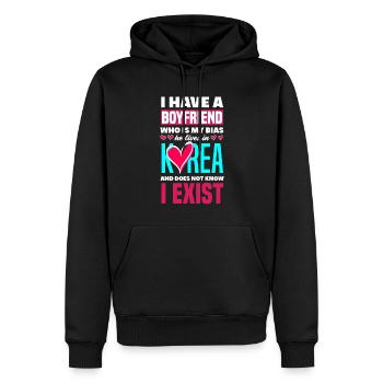 K-Pop K-Drama Koreanische Popmusik - Männer Premium Bio Hoodie - Schwarz - Vorne - Nico (187cm)