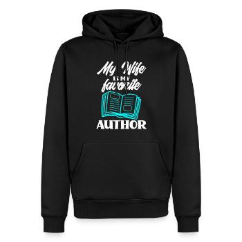 Auteur Auteur Drôle Auteur Cadeau - Sweat à capuche Premium bio Homme - noir - Devant - Nico (187cm)