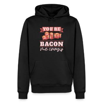 Du Bist Bacon Me Crazy Breakfast Bacon Lover Meat - Männer Premium Bio Hoodie - Schwarz - Vorne - Nico (187cm)