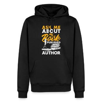 Auteur Auteur Drôle Auteur Cadeau - Sweat à capuche Premium bio Homme - noir - Devant - Nico (187cm)