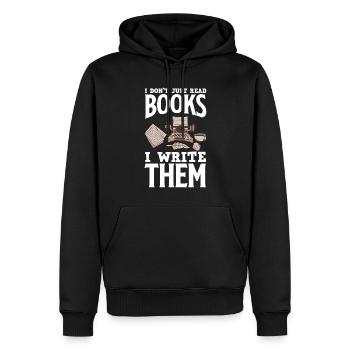 Auteur Auteur Drôle Auteur Cadeau - Sweat à capuche Premium bio Homme - noir - Devant - Nico (187cm)
