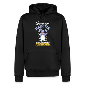Rabbit Rabbit Pet Rabbit Mama Gift - Men’s Premium Organic Hoodie - black - Front - Nico (187cm)