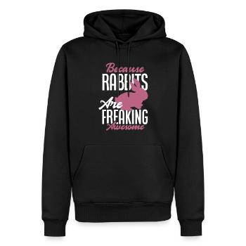Rabbit Rabbit Pet Rabbit Mama Gift - Men’s Premium Organic Hoodie - black - Front - Nico (187cm)