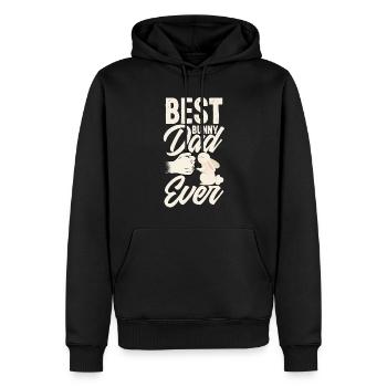 Rabbit Rabbit Pet Rabbit Papa Gift - Men’s Premium Organic Hoodie - black - Front - Nico (187cm)