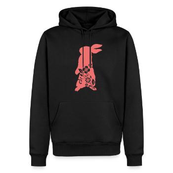 Rabbit Rabbit Pet Rabbit Mama Gift - Men’s Premium Organic Hoodie - black - Front - Nico (187cm)