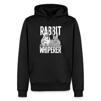 Rabbit Rabbit Pet Rabbit Whisperer Gift - Men’s Premium Organic Hoodie - black - Front - Nico (187cm)