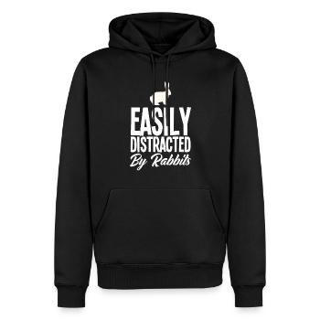 Rabbit Rabbit Pet Rabbit Mama Gift - Men’s Premium Organic Hoodie - black - Front - Nico (187cm)