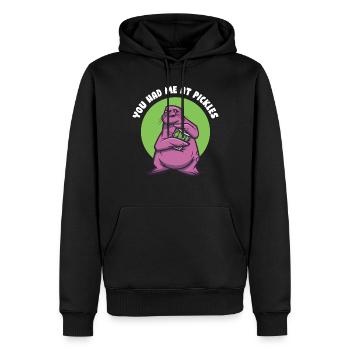 Vous m’avez eu à Pickles Concombre cadeau - Sweat à capuche Premium bio Homme - noir - Devant - Nico (187cm)