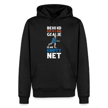 Lax Goalie Lacrosse Geschenk - Männer Premium Bio Hoodie - Schwarz - Vorne - Nico (187cm)