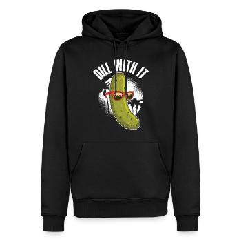 Dill With It Gurke Geschenk - Männer Premium Bio Hoodie - Schwarz - Vorne - Nico (187cm)