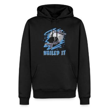 Cloué Il Requin Marteau Pour les amoureux des requins - Sweat à capuche Premium bio Homme - noir - Devant - Nico (187cm)