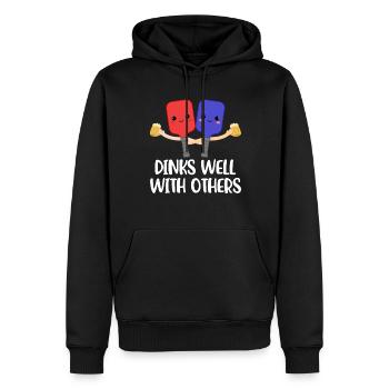 Dinks Well avec d’autres Pickleball Gift - Sweat à capuche Premium bio Homme - noir - Devant - Nico (187cm)
