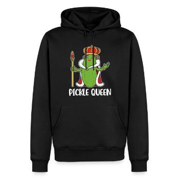 Pickle Queen Concombre Cadeau - Sweat à capuche Premium bio Homme - noir - Devant - Nico (187cm)