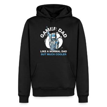 Gamer Dad Like A Normal Dad Gambler Gift - Sweat à capuche Premium bio Homme - noir - Devant - Nico (187cm)