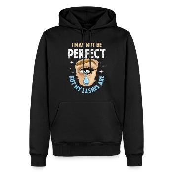 I May Not Be Perfect Maskenbildnerin Geschenk - Männer Premium Bio Hoodie - Schwarz - Vorne - Nico (187cm)