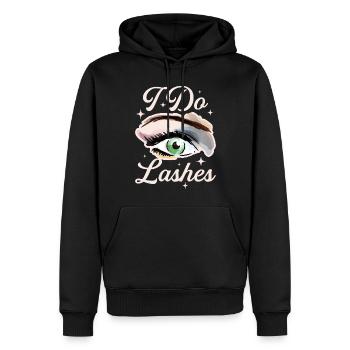 I Do Lashes Maskenbildnerin Geschenk - Männer Premium Bio Hoodie - Schwarz - Vorne - Nico (187cm)