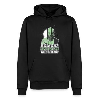 Just Another Sexy Bald Guy Bart Geschenk - Männer Premium Bio Hoodie - Schwarz - Vorne - Nico (187cm)