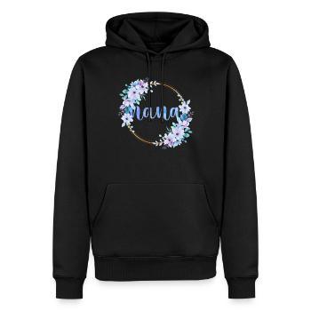 Nana Fleurs Mignon Jardinage Grand-mère - Sweat à capuche Premium bio Homme - noir - Devant - Nico (187cm)